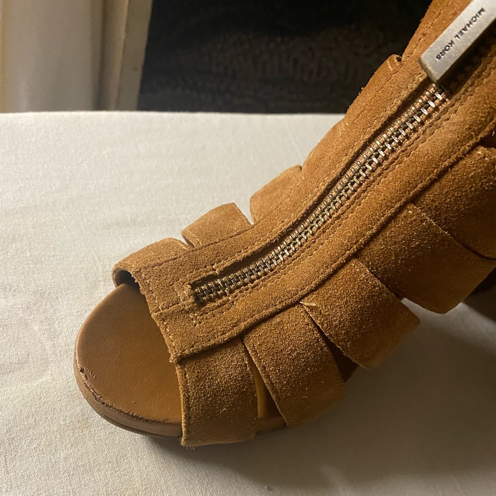 Michael Kors suede heels with zipper